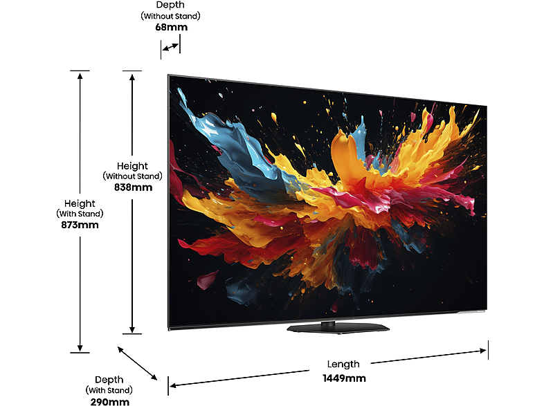 HISENSE 65 A 85 N OLED TV (Flat, Zoll / 164 cm, UHD 4K, SMART TV)