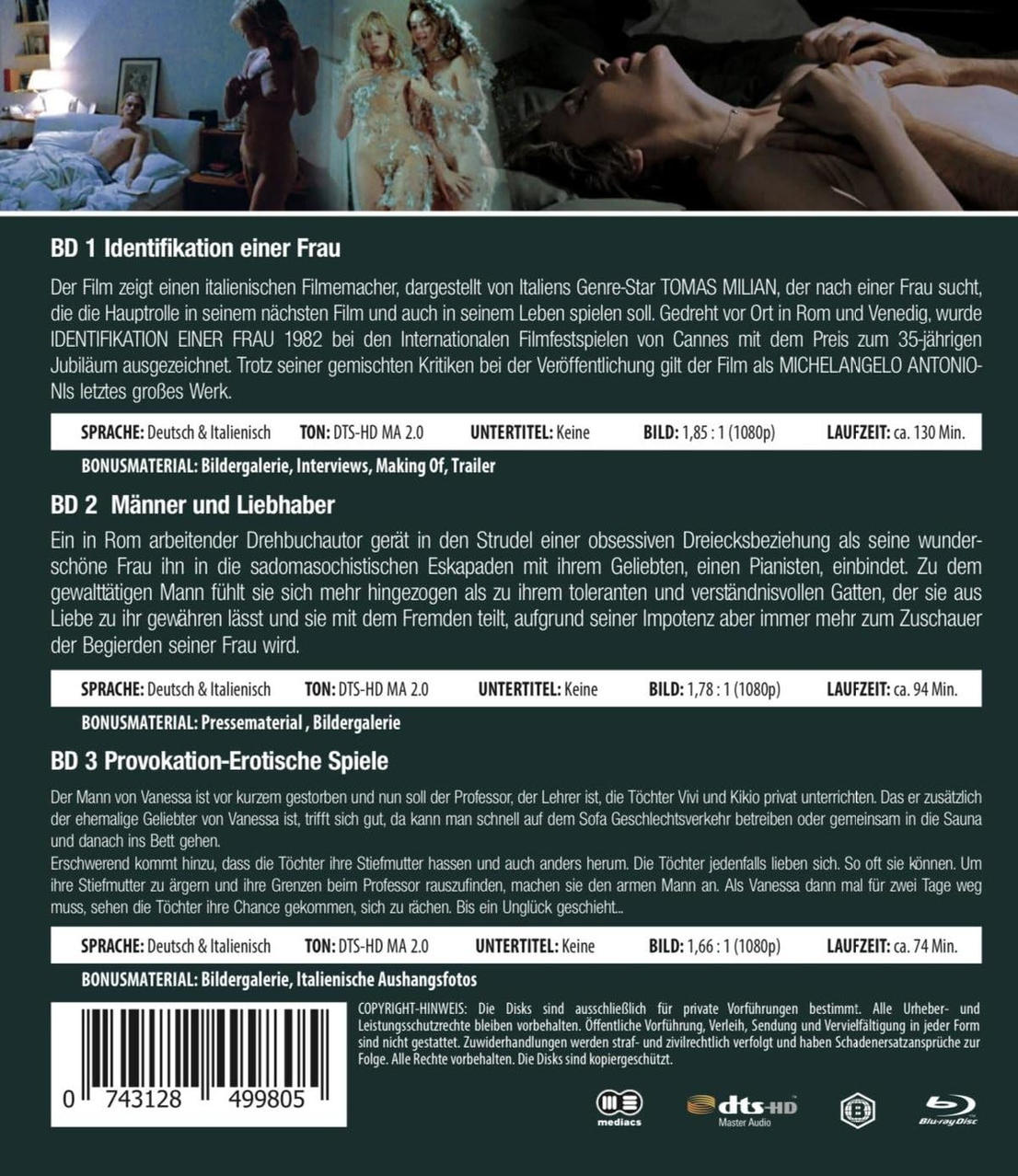 Eine DVD-Hülle mit Bildern und Text auf Deutsch.