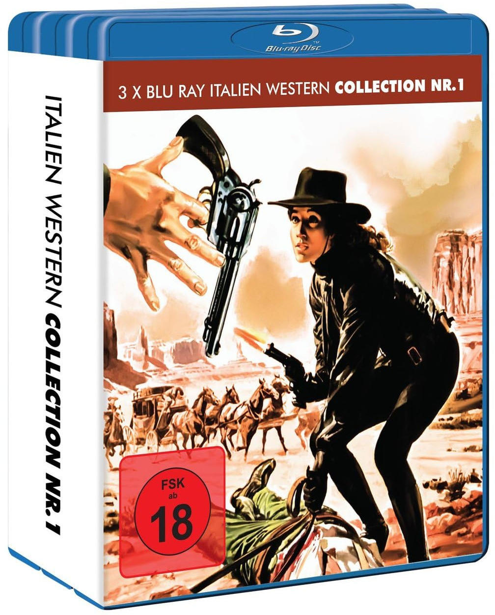 Blu-ray-Box-Set. Es ist eine Sammlung von 3 italienischen Westernfilmen.