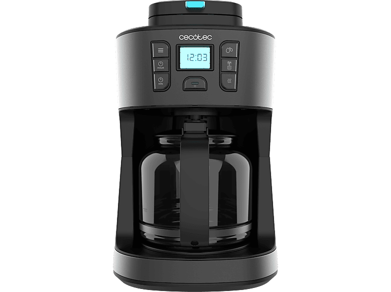 REACONDICIONADO Seminuevo Muy bueno Cafetera de goteo - Cecotec Coffee 66 Grind & Drop, 12 tazas, 1086W, Programable, 1.8 L, Tecnol ExtremeAroma, Grey
