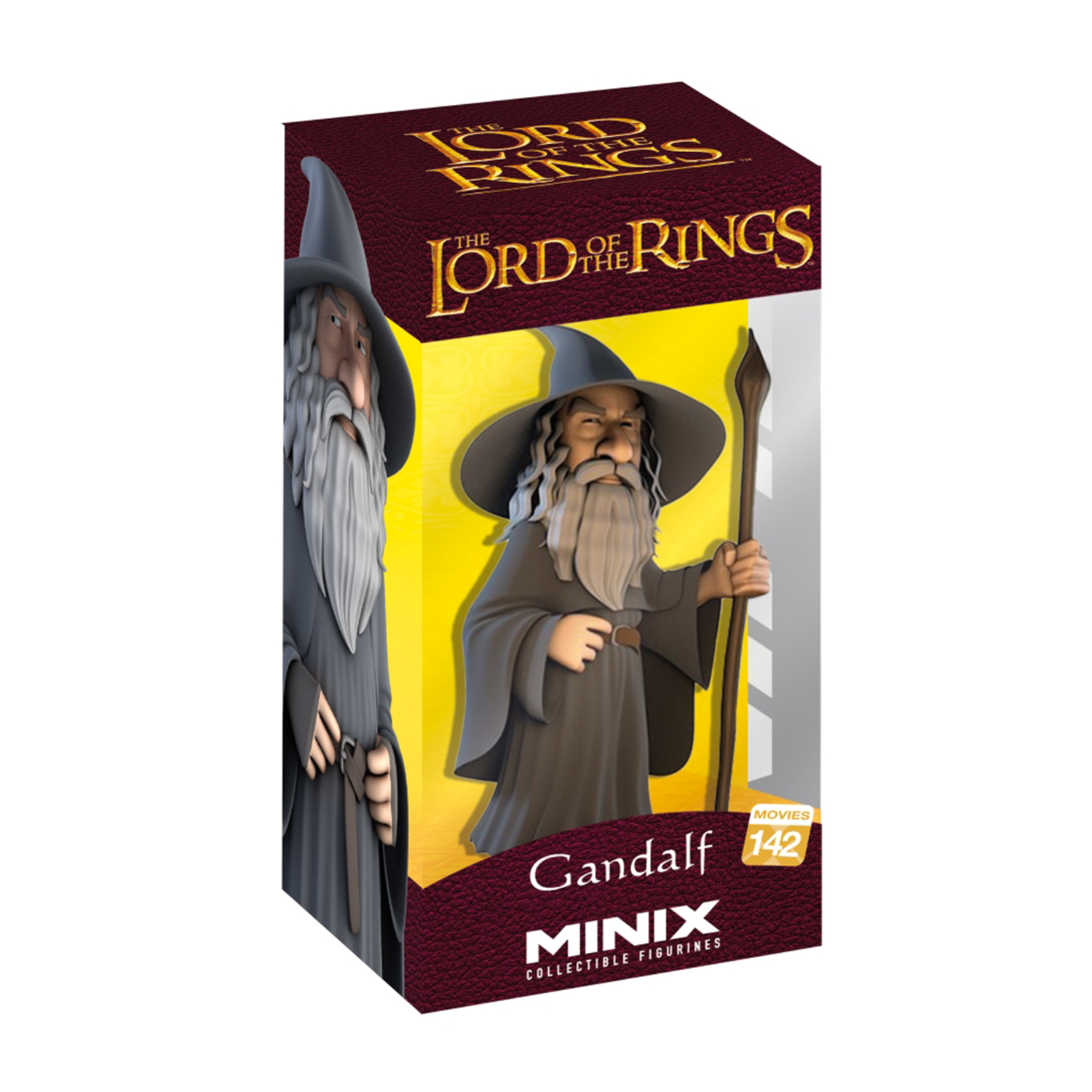 Figura di Gandalf dal Signore degli Anelli, in una scatola, con arte.