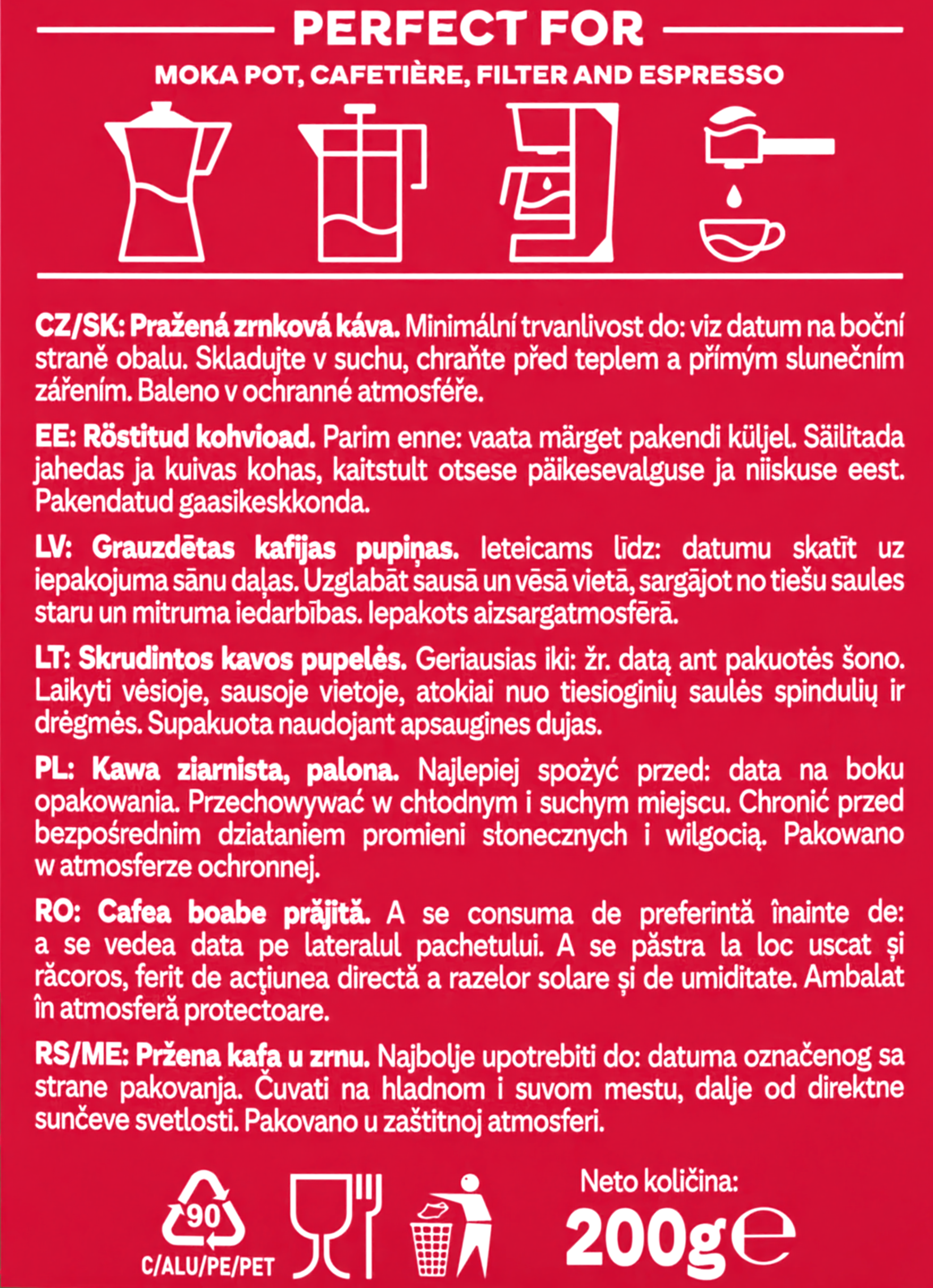 Kawa ziarnista COSTA COFFEE BRIGHT 200 G