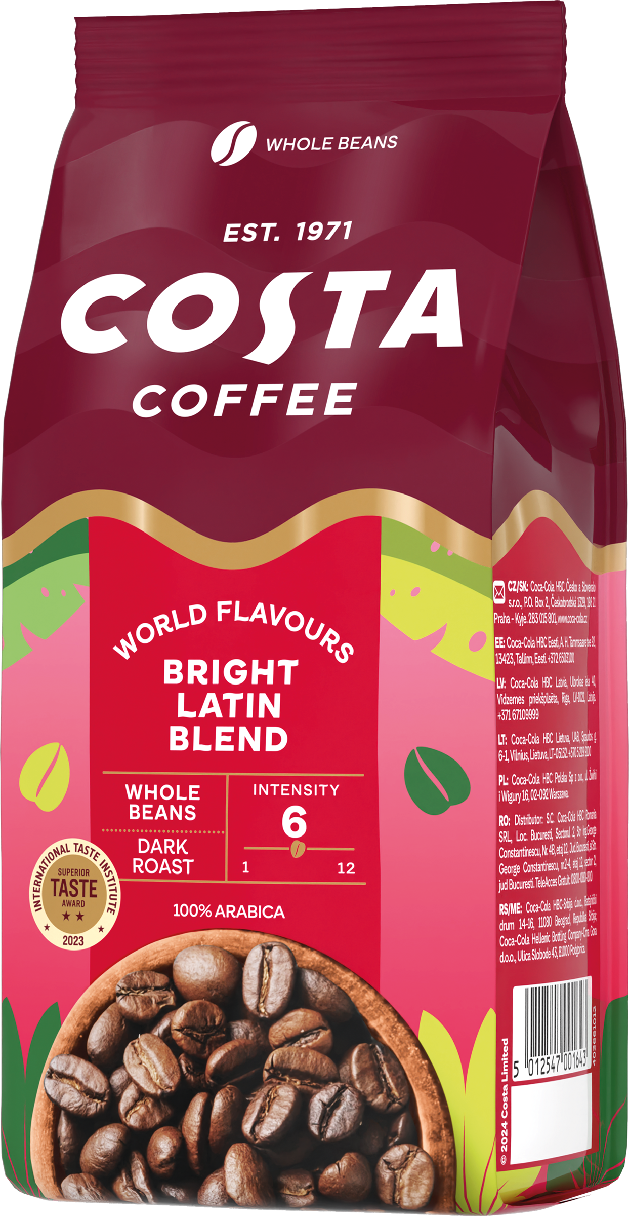 Kawa ziarnista COSTA COFFEE BRIGHT 200 G