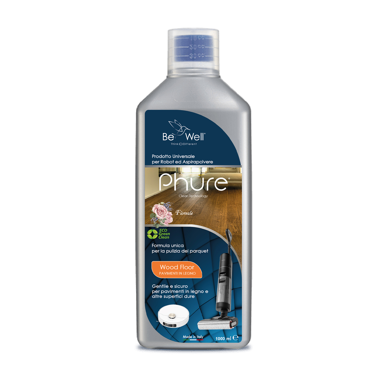 Detergente phure Pavimenti Legno Floreale