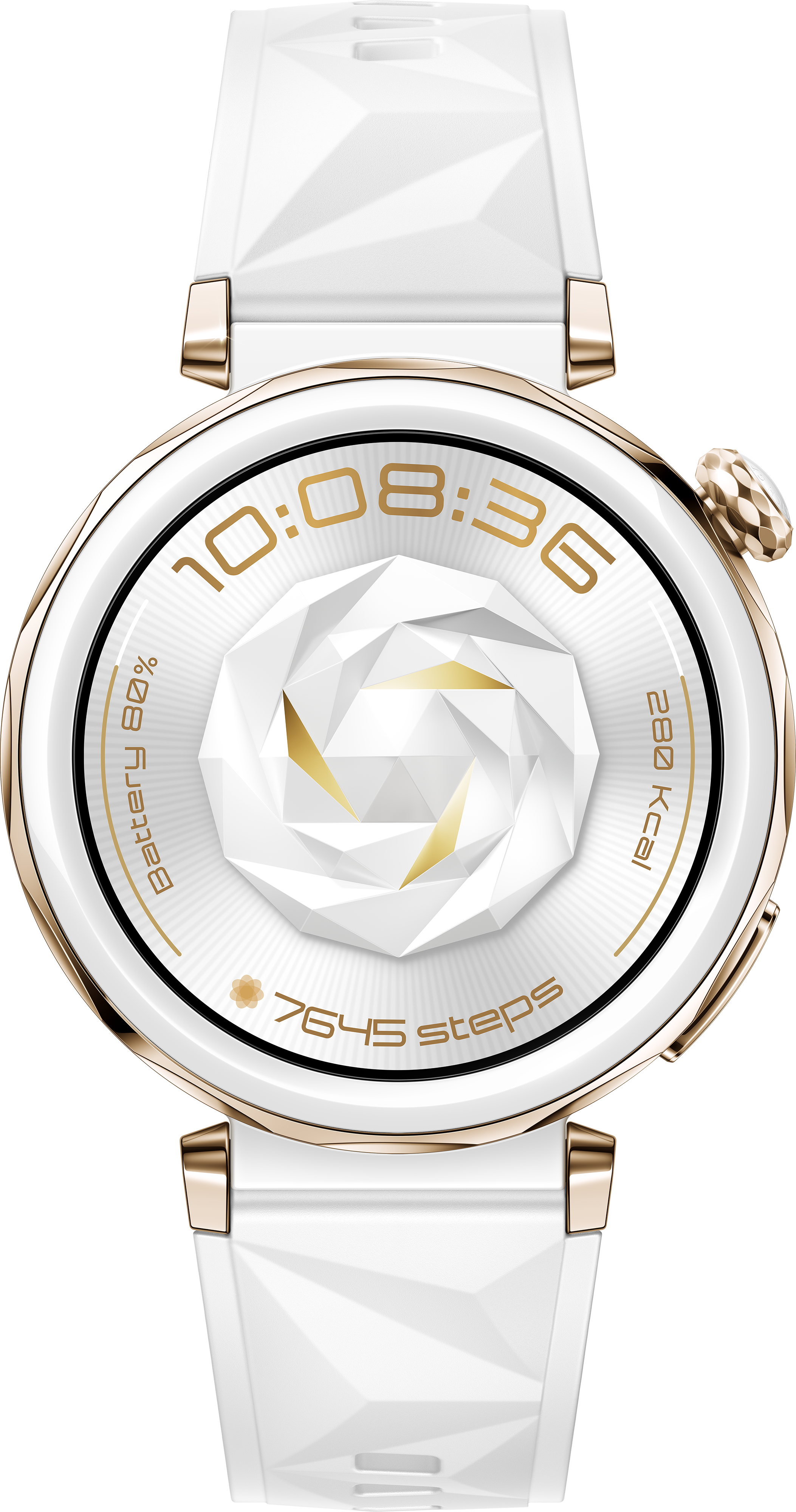 HUAWEI Watch GT 5 Pro okosóra, fehér szilikon szíj, 42mm (55020DRB)