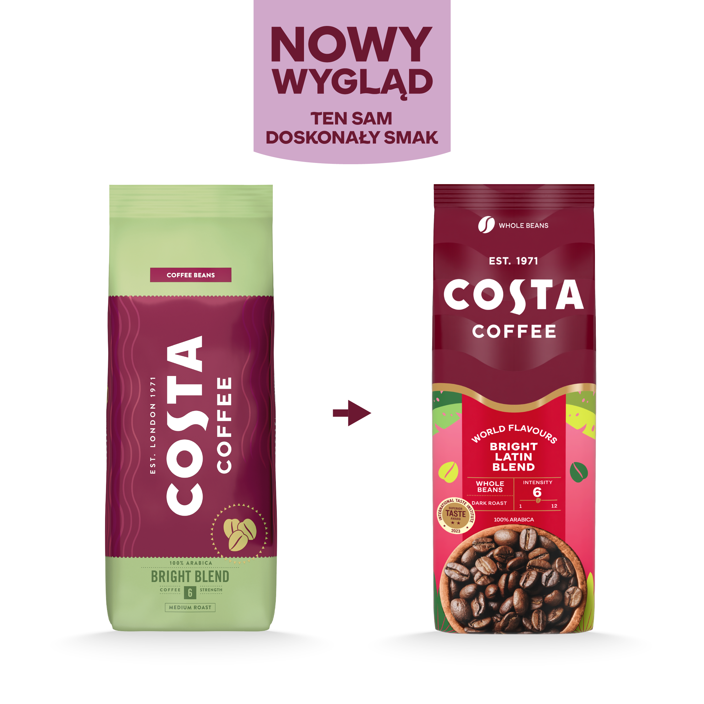 Kawa ziarnista COSTA COFFEE BRIGHT 500 g