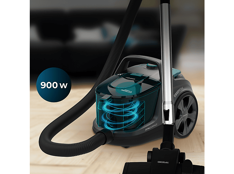 Cecotec Aspiradora con Cable sin Bolsa de Trineo Conga Rockstar Cyclonic XL ProAnimal. 900W y 20kPa, Ciclónico sin Bolsas, Capacidad 2,8L, Doble Filtro HEPA, Tubo Metálico, Accesorio para Animales