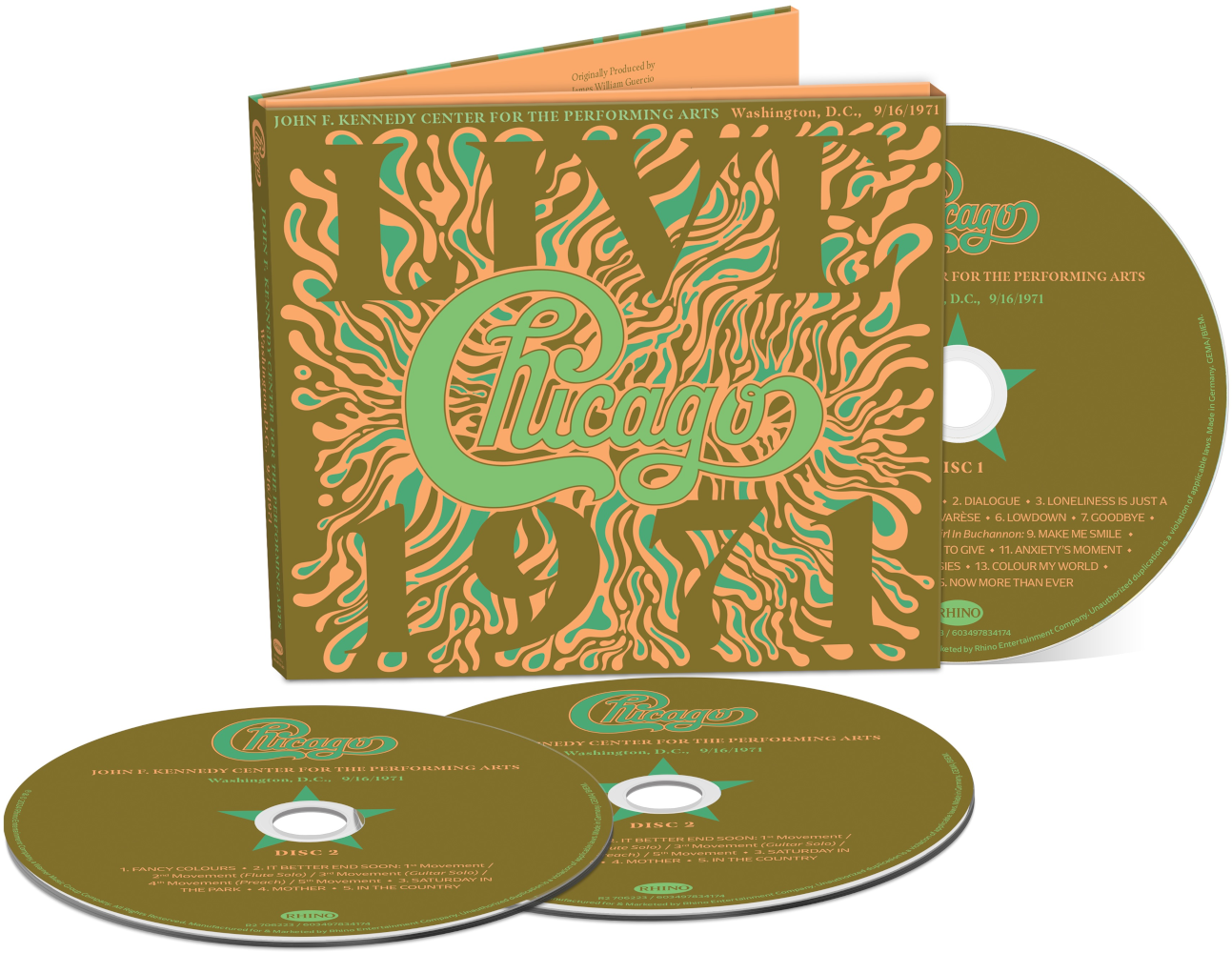 Chicago - At The John F. Kennedy Center for the Performing Arts Washington D.C. 9/16/1971 (CD)