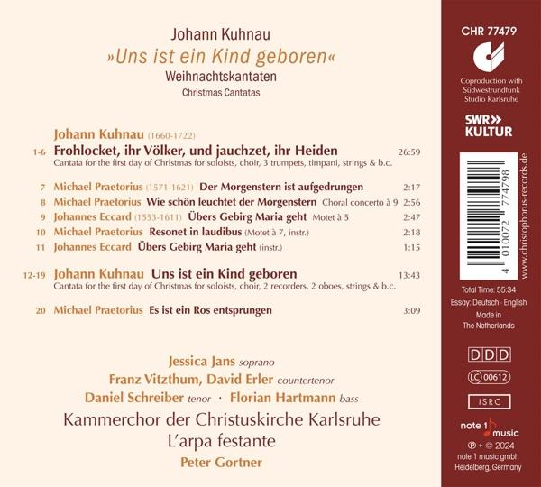Ein CD-Cover mit Text und einer Liste von Liedern.
