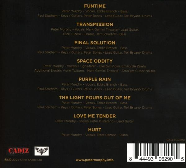 CD-Rückseite mit Songtiteln, Credits und einem Barcode.