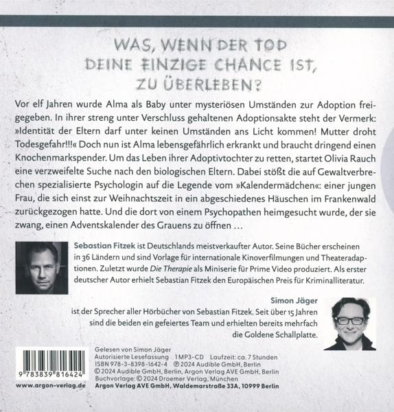 Buchcover mit deutschem Text, Autorenfoto und Sprecherfoto.