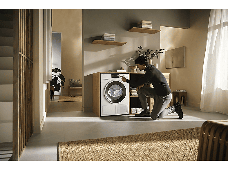 MIELE TWC 640 WP Trockner (8 kg, Lotosweiß)