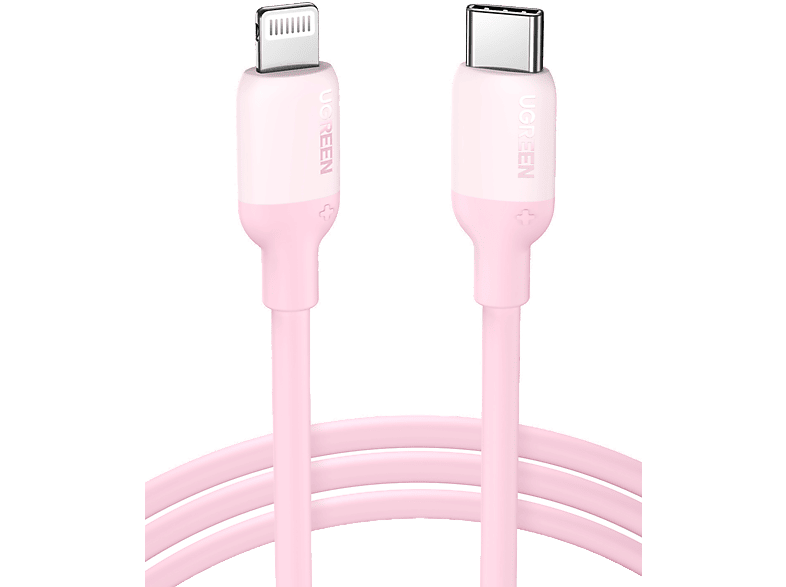 UGREEN Lightning to USB-C 3A PD MFi Sertifikalı Hızlı Şarj Kablosu 1 m Pembe_0