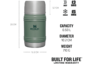 STANLEY The Artisan Thermal Food Jar .50L / 17oz Termos Hammertone Green