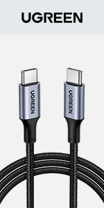 Yan yana iki USB-C kablosu, siyah ve gri.