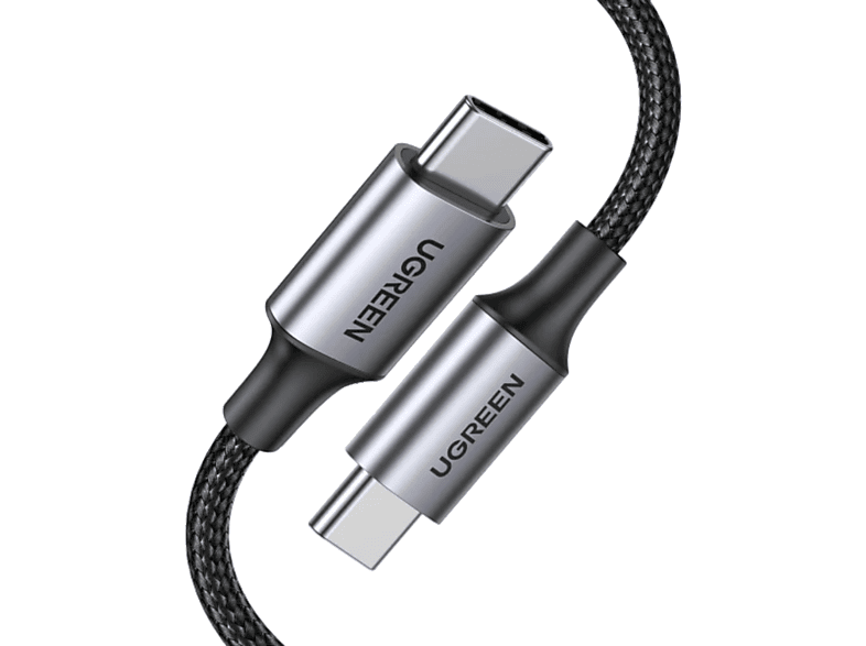 UGREEN USB-C to USB-C 100W 5A QC PD Örgülü Hızlı Şarj Kablosu 3 m Siyah_0