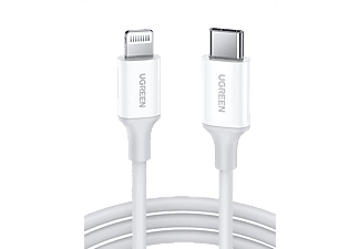 UGREEN Lightning to USB-C 3A PD MFi Sertifikalı Hızlı Şarj Kablosu 2 m Beyaz_0