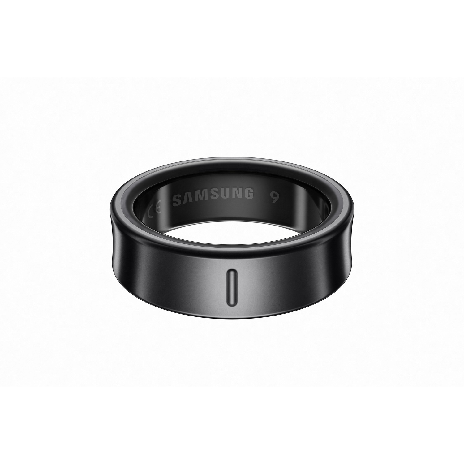 Une bague noire avec le mot SAMSUNG et le chiffre 9.