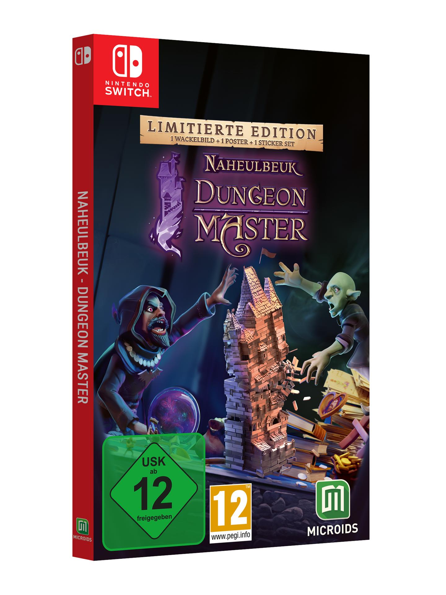 Nintendo Switch Spielbox mit farbenfrohen Grafiken und Text, in Einzelhandelsumgebung.