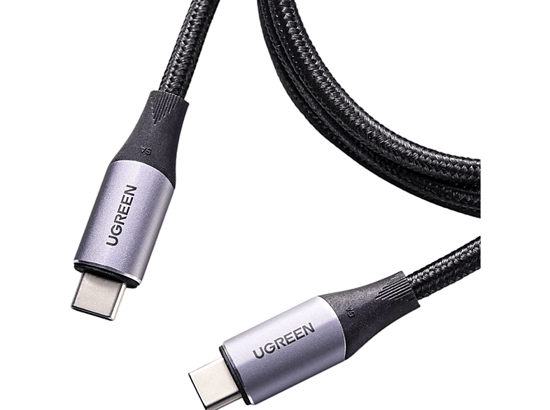 UGREEN USB-C to USB-C 100W Thunderbolt USB3.1 Gen2 5A QC PD Hızlı Şarj Kablosu 1 m Siyah_0