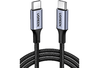 UGREEN USB-C to USB-C 100W 5A QC PD Örgülü Hızlı Şarj Kablosu 2 m Siyah