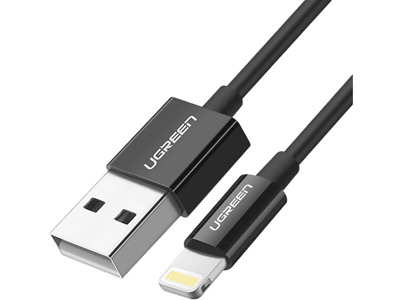 UGREEN Lightning to USB-A MFi Sertifikalı iPhone Hızlı Şarj Kablosu 2 m Siyah_0