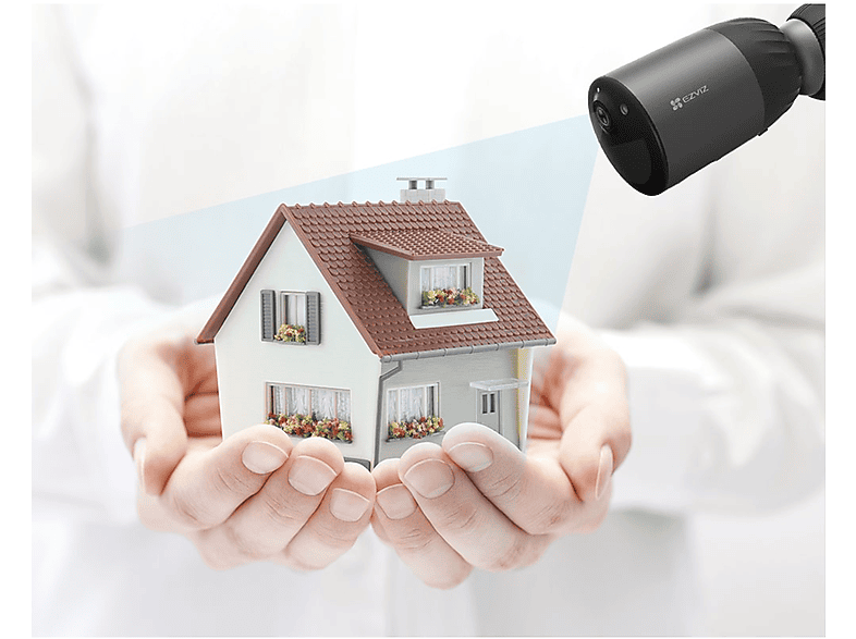 EZVIZ BC1C Videocamera Di Sorveglianza Wireless A Batteria - Durata 210 Giorni, Memoria 32GB, Visione Notturna A Colori