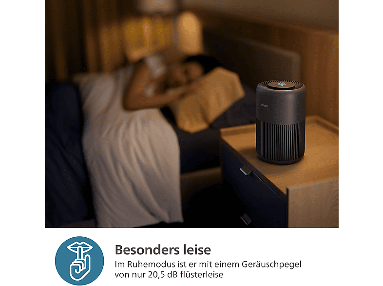 Thumbnail - PHILIPS AC0951/13 PureProtect Mini 900 Series intelligenter Luftreiniger Dunkelgrau (23 Watt, Raumgröße: 65 m², HEPA-, A...