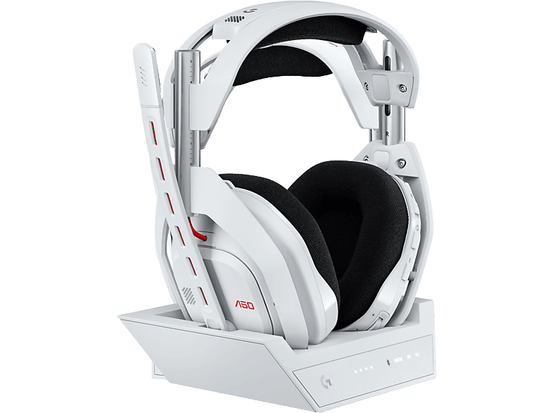 Logitech G ASTRO A50 Gen 5 + Estación base PlaySync Audio, Inalámbrico, Micrófono 48kHz, PC-PS-Nintendo-Xbox, Lightspeed, Blanco