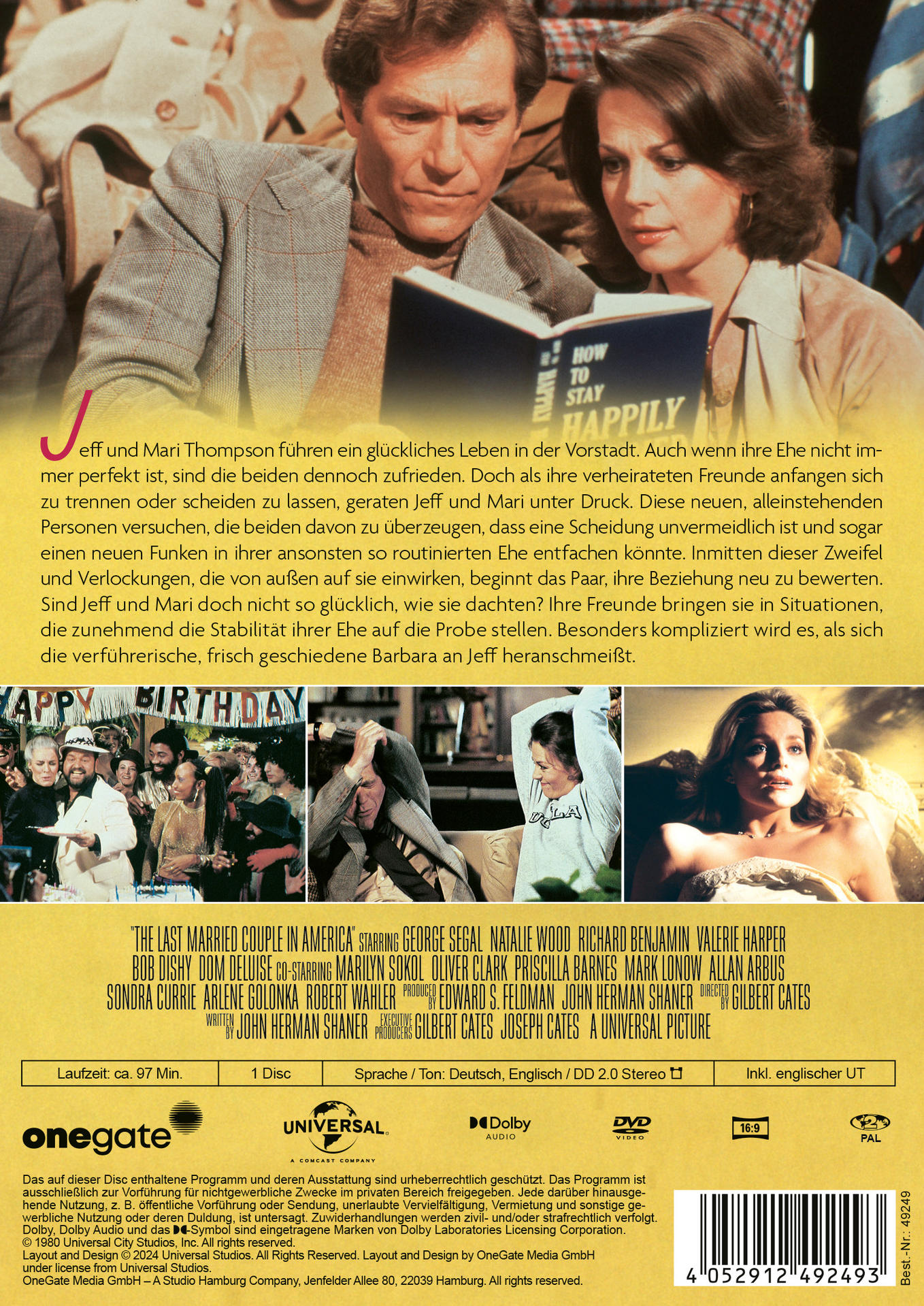 Filmposter mit einem Paar, das ein Buch liest, umgeben von anderen Leuten.