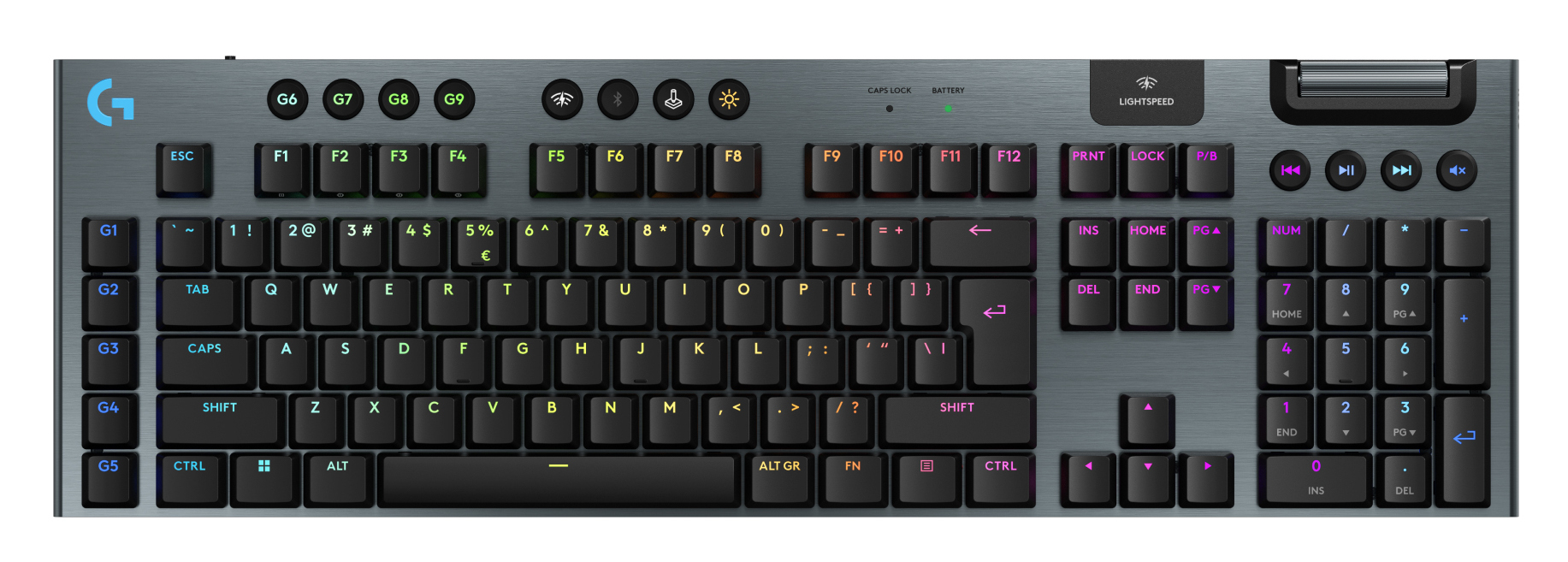 Klawiatura bezprzewodowa LOGITECH G915 X Sprężynujące przełączniki