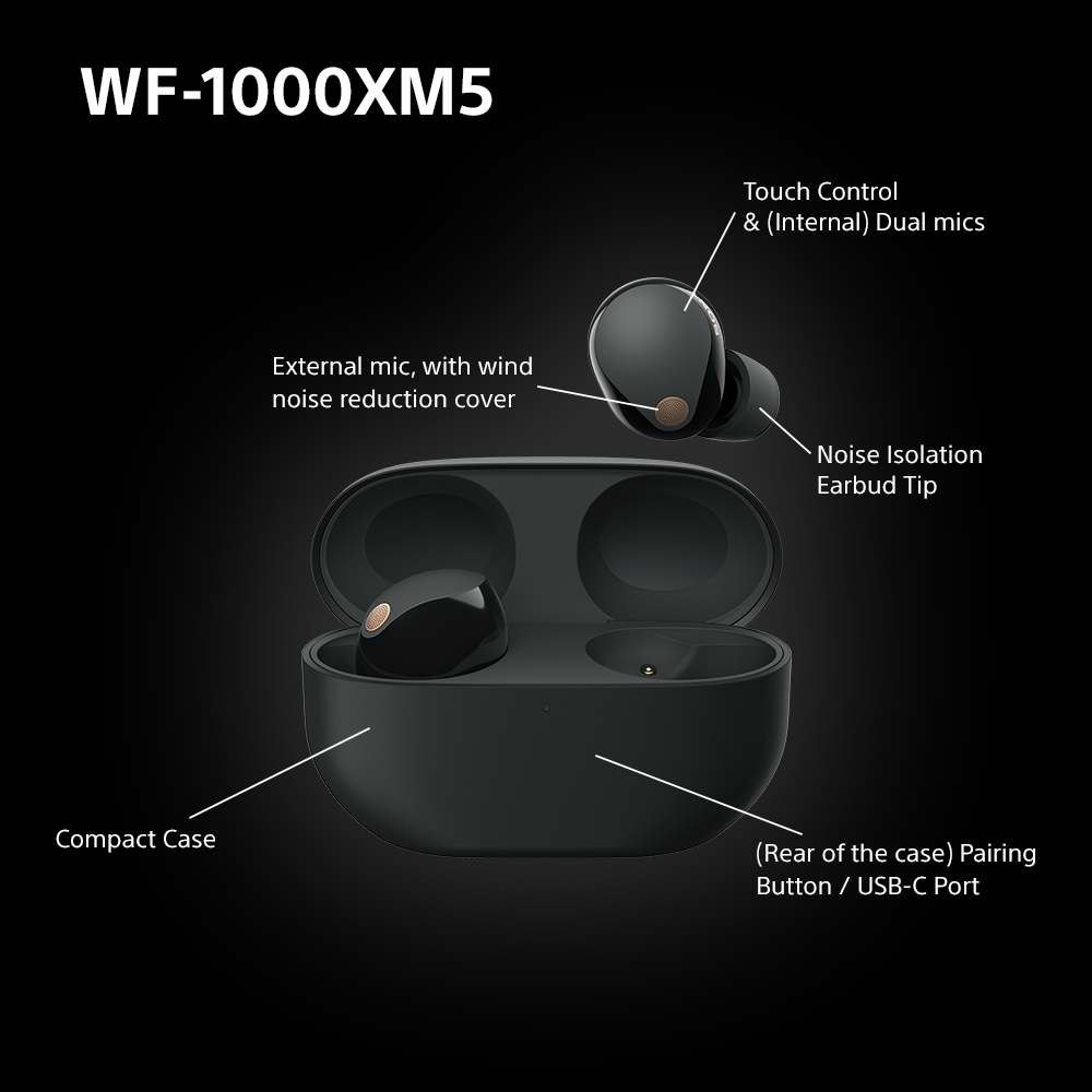 SONY WF-1000X M5, Bluetooth In-ear True Wireless Kopfhörer mit