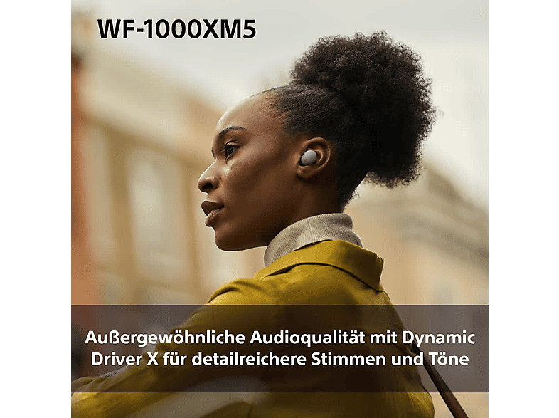 Sony WF-1000XM5 kabellose In-Ear-Kopfhörer mit Noise Cancelling – Bis zu 24 Stunden Akkulaufzeit – Silber; True Wireless Kopfhörer — Foto 4 von 5