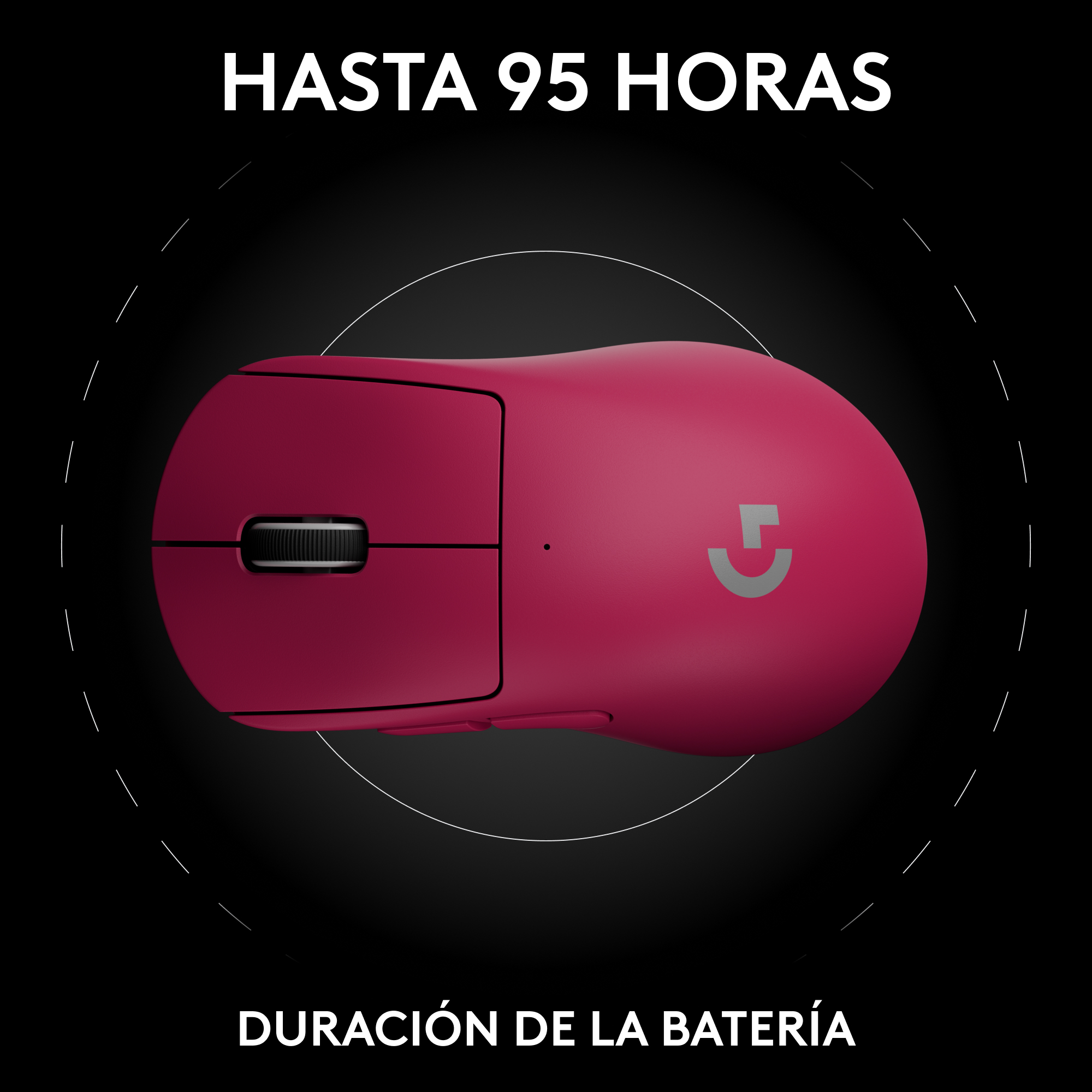 Ratón Logitech G Pro X Superlight rosa.