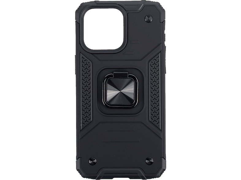 Funda - Isy ISC 6102, Apple, iPhone 15 Pro Max, Resistente a Golpes, Soporte Plegable Integrado, Negro