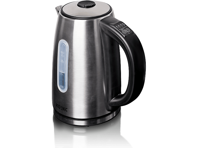 REACONDICIONADO Seminuevo Muy bueno Hervidor de agua - Koenic KWK 221723 M, 2200 W, 1.7 l, Apagado Automático, Protección Sobrecalentamiento, Plata
