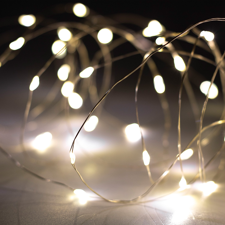 CHRISTMAS LIGHTING Szolár micro LED-es fényfüzér (SML100WW)