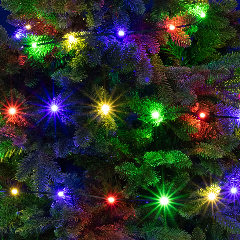 CHRISTMAS LIGHTING DOT LED-es fényfüzér, 30 m, színes (LED308DM)