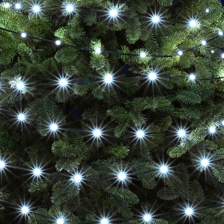 CHRISTMAS LIGHTING DOT LED-es fényfüzér, 50 m, hidegfehér (LED508DWH)