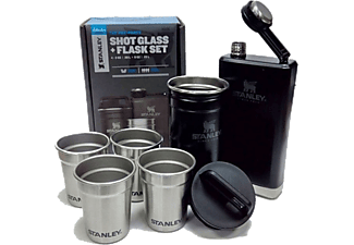 STANLEY The Pre-Party Shot Glass + Flask Set Termos Matte Black Pebble