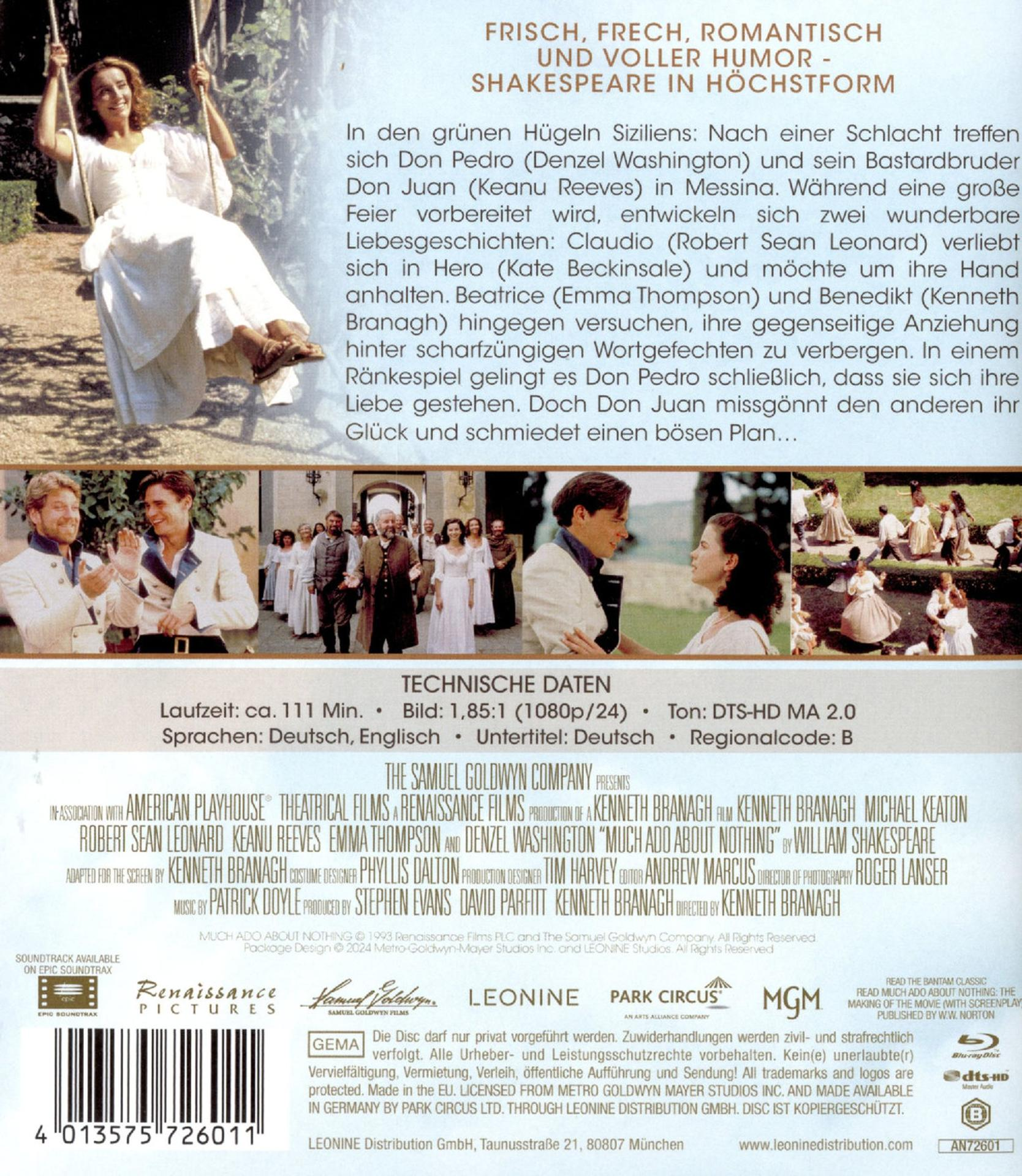 Rückseite einer DVD-Hülle. Zeigt Schauspieler auf der Vorderseite und eine detaillierte Zusammenfassung.