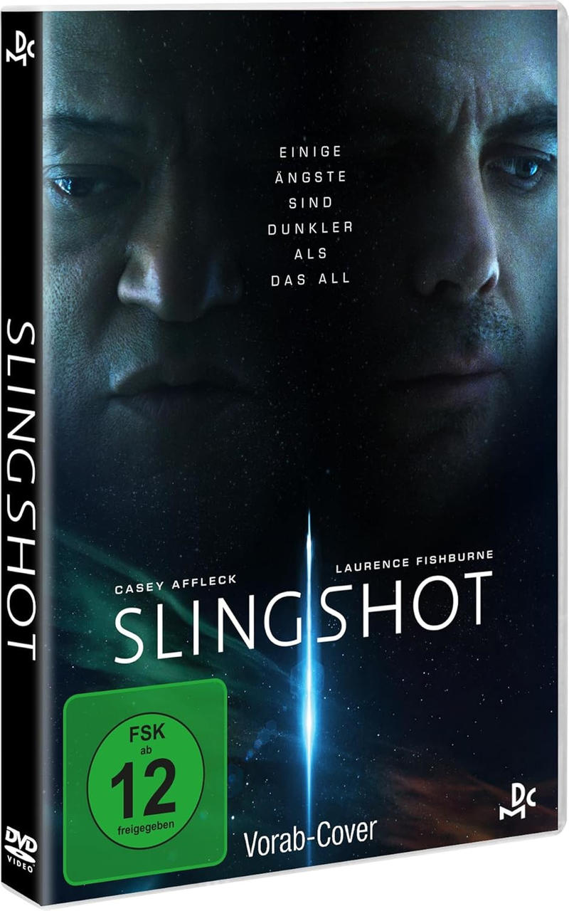 DVD-Cover. Gesichter von zwei Männern. Titel: SLINGSHOT. Bewertung: 12, grünes Logo.