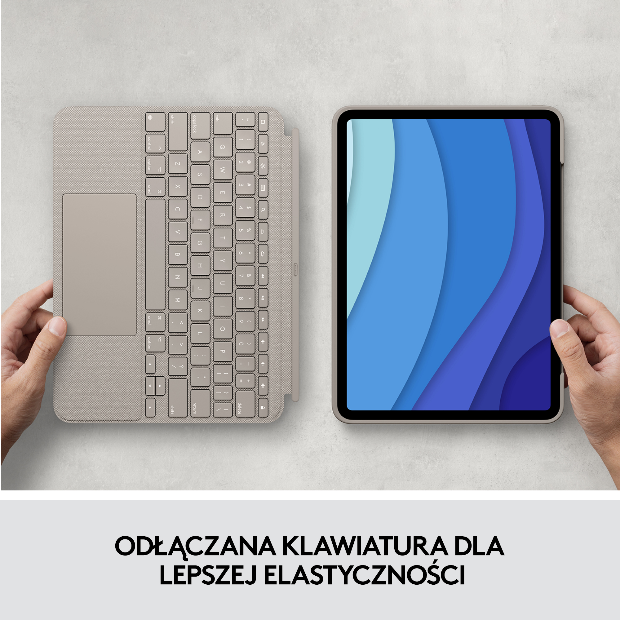 Etui LOGITECH Combo Touch do iPad Pro 11 Sand