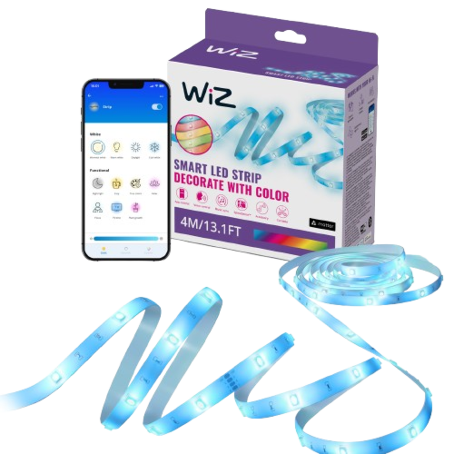 WiZ LED Lightstrip - Gekleurd Licht -  4 meter