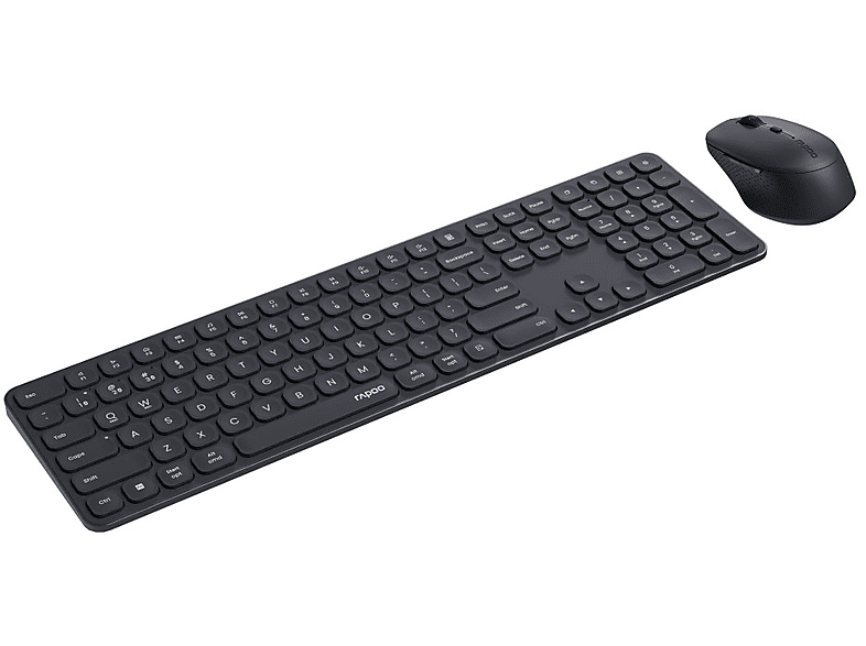 Thumbnail - RAPOO 9810M, Maus und Tastatur Set, kabellos, Dunkelgrau