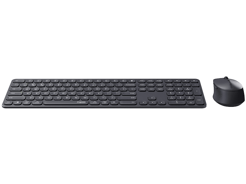 Thumbnail - RAPOO 9810M, Maus und Tastatur Set, kabellos, Dunkelgrau