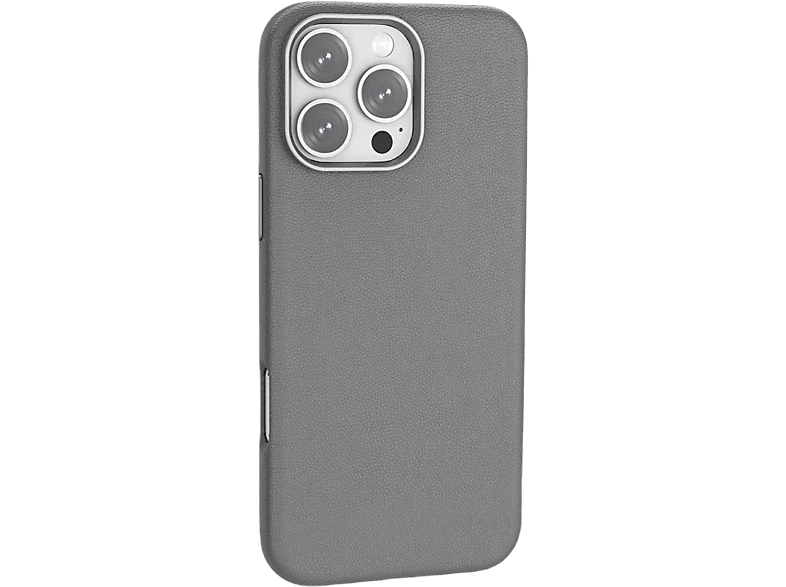 PIILI iPhone 16 Pro Leather Magsafe Telefon Kılıfı Gri_0