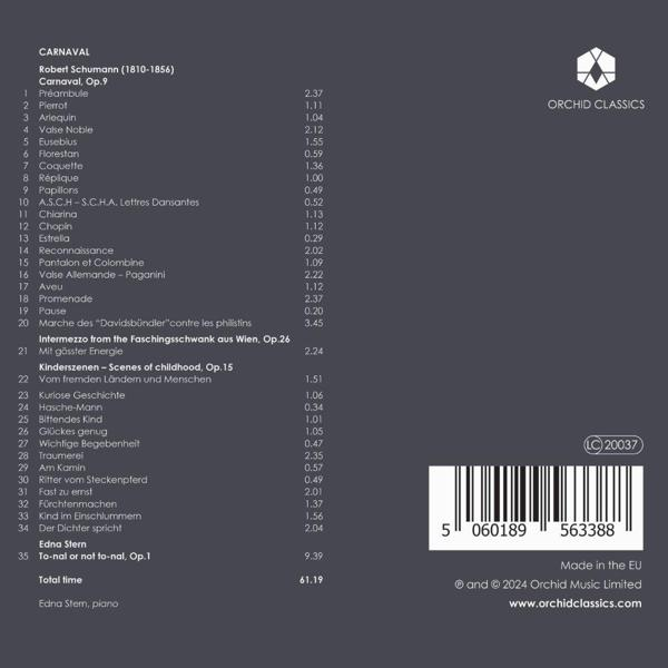 Ein Notenblatt mit deutschem Text. Es trägt den Titel 'Carnaval' von Robert Schumann.