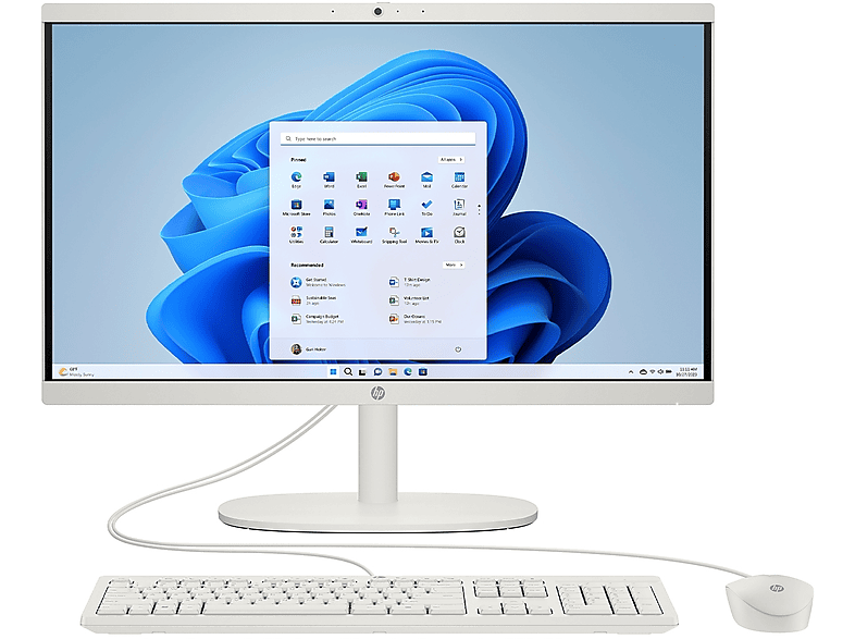 HP 22-dg0002nl Aio, 21,5", Intel Core I3 N300, 8 GB, 512 GB Ssd, Bianco PC ALL IN ONE