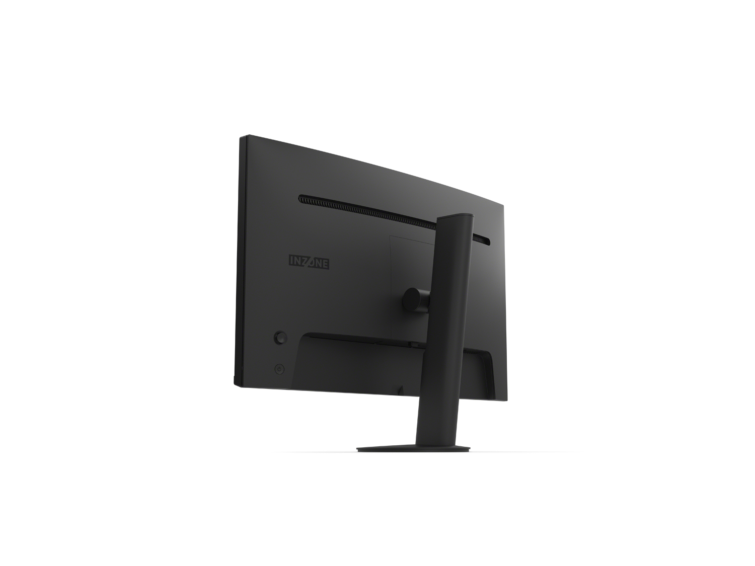Un monitor per computer nero di INZONE, visto da dietro.